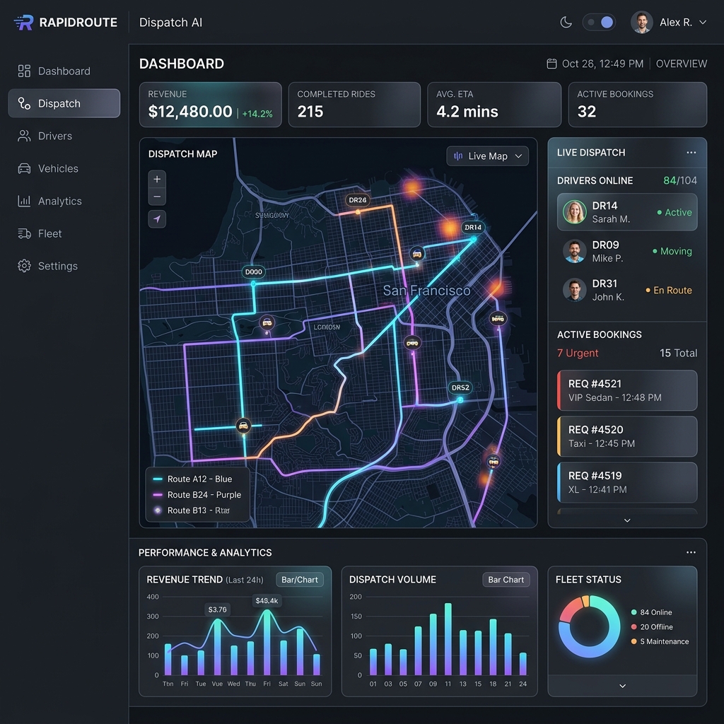 CABAI Dispatch Software Interface