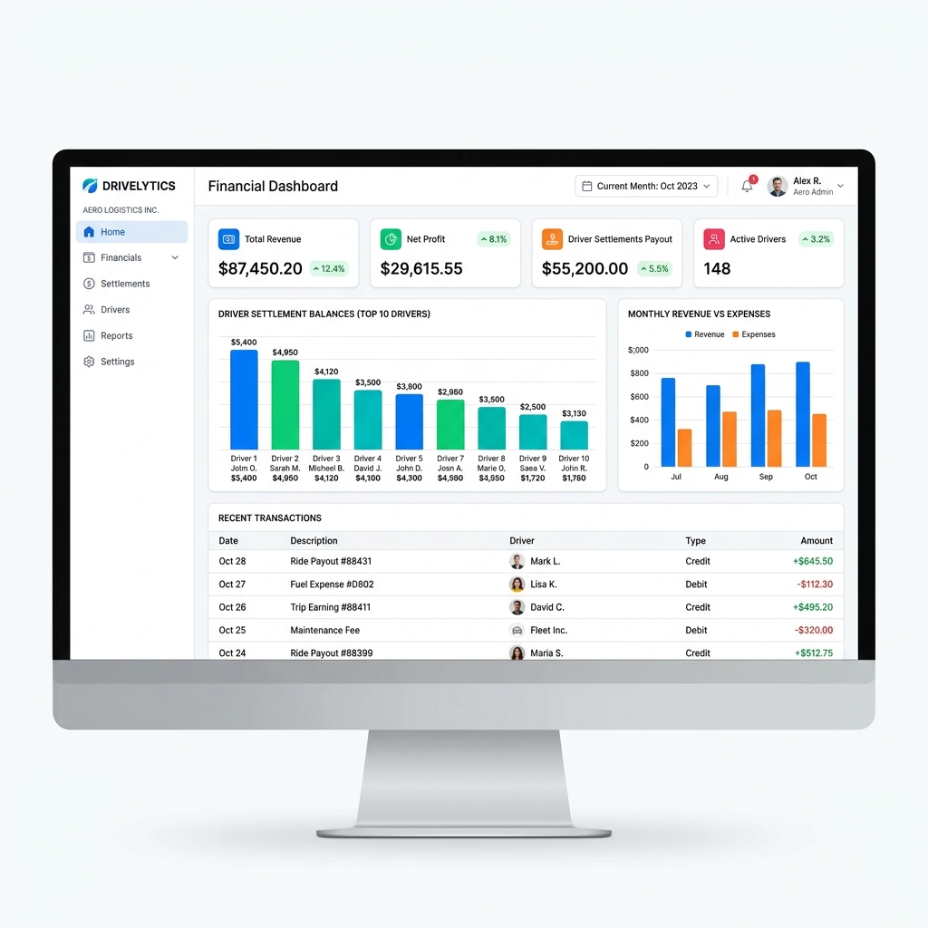 Automated Driver Settlements Dashboard